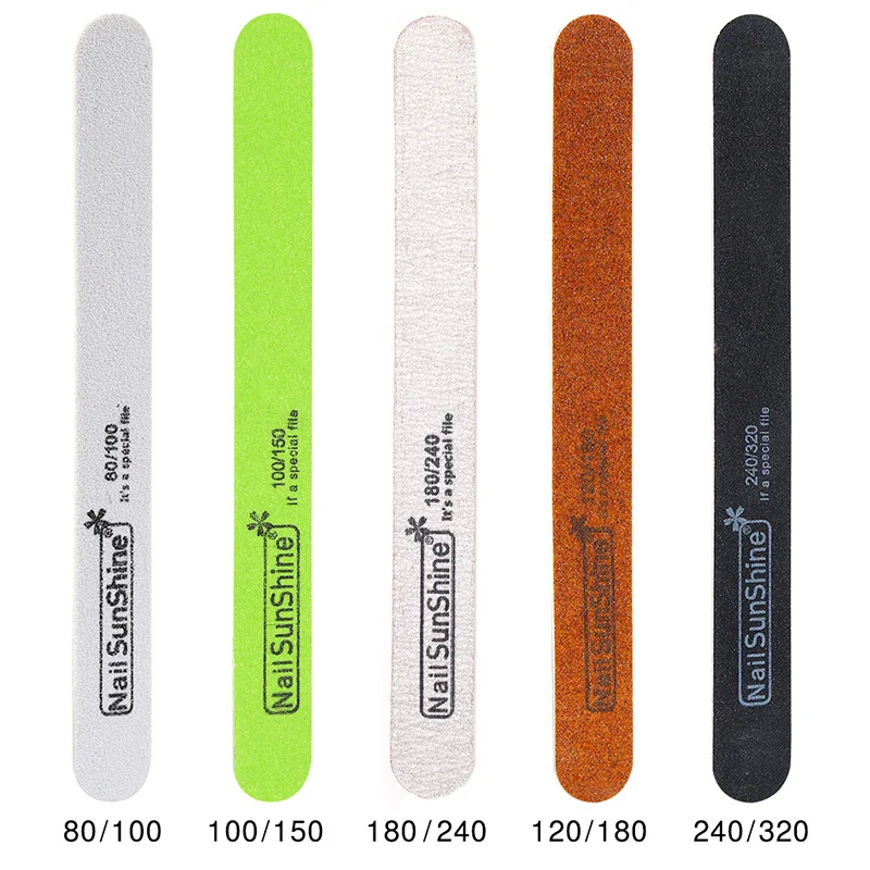 5 шт./компл. профессиональная пилка для ногтей цветной ультратонкий полировщик