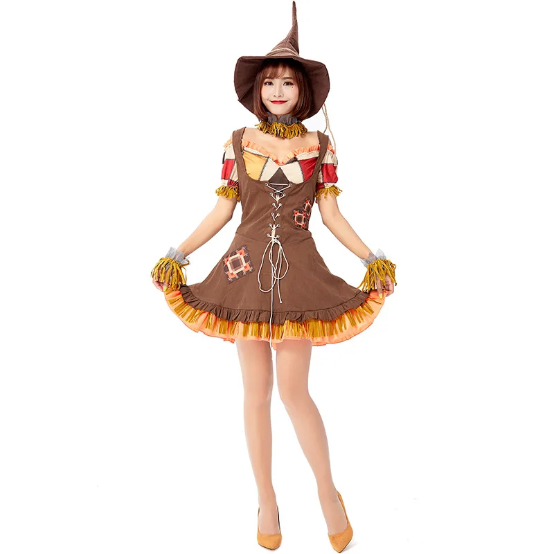 Новый костюм колдуньи клоуна Волшебник унции чучело сценический на Хэллоуин