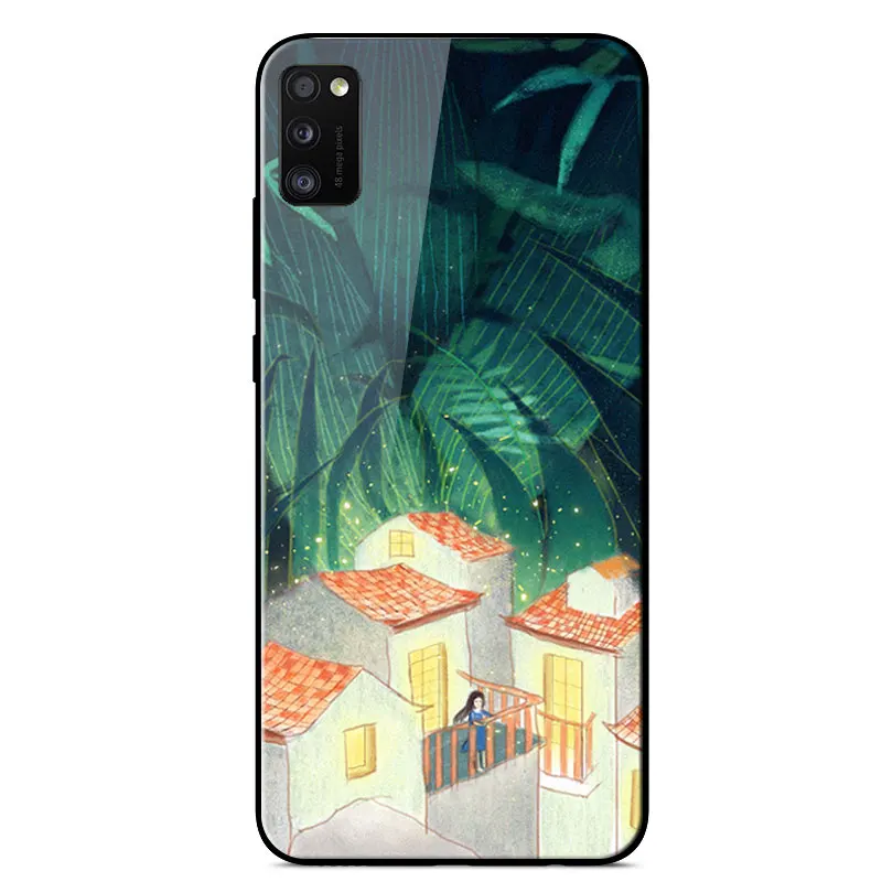 

For Samsung A41 Case Soft Silicone Bumper Shockproof Back Cover For Samsung Galaxy A41 SM-A415F A415 6.1 inch Glass Phone Cases