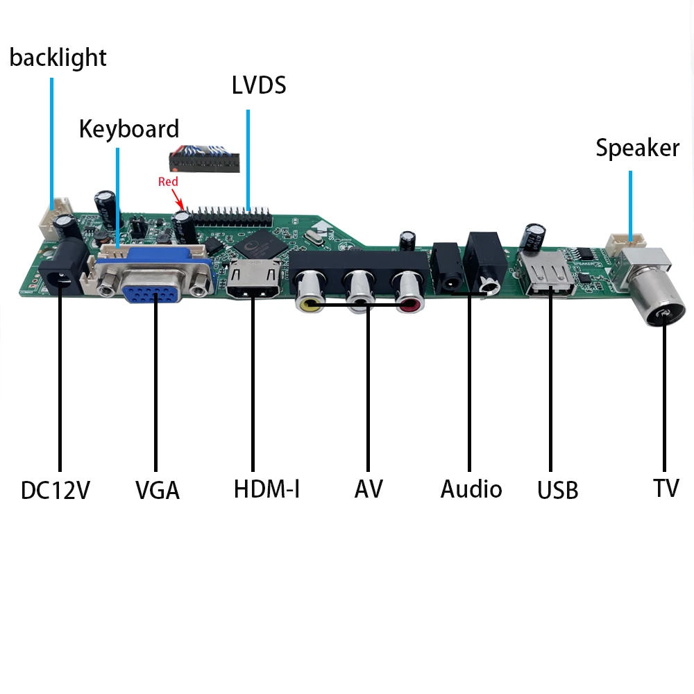 Универсальная плата драйвера контроллера ЖК-телевизора V53 VGA USB материнская для