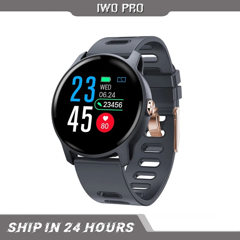 

IWO PRO S08 Men Sport Pedometer Smart Watch IP68 Waterproof Fitness Tracker Heart Rate Monitor Women Clock Smartwatch
