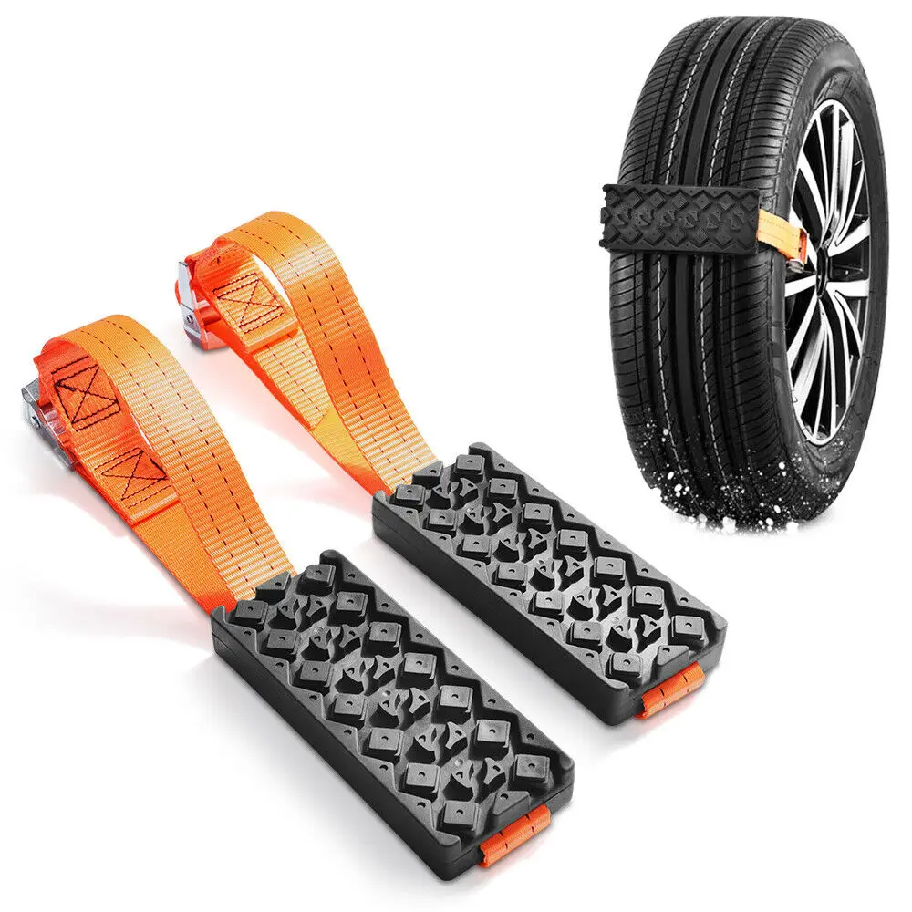 

2pc Car Tire Emergency Anti-Skid Chain Snow Mud Sand Traction Mat Anti Skid Snow Chains for Truck SUV Sedan Auto Car Accessories