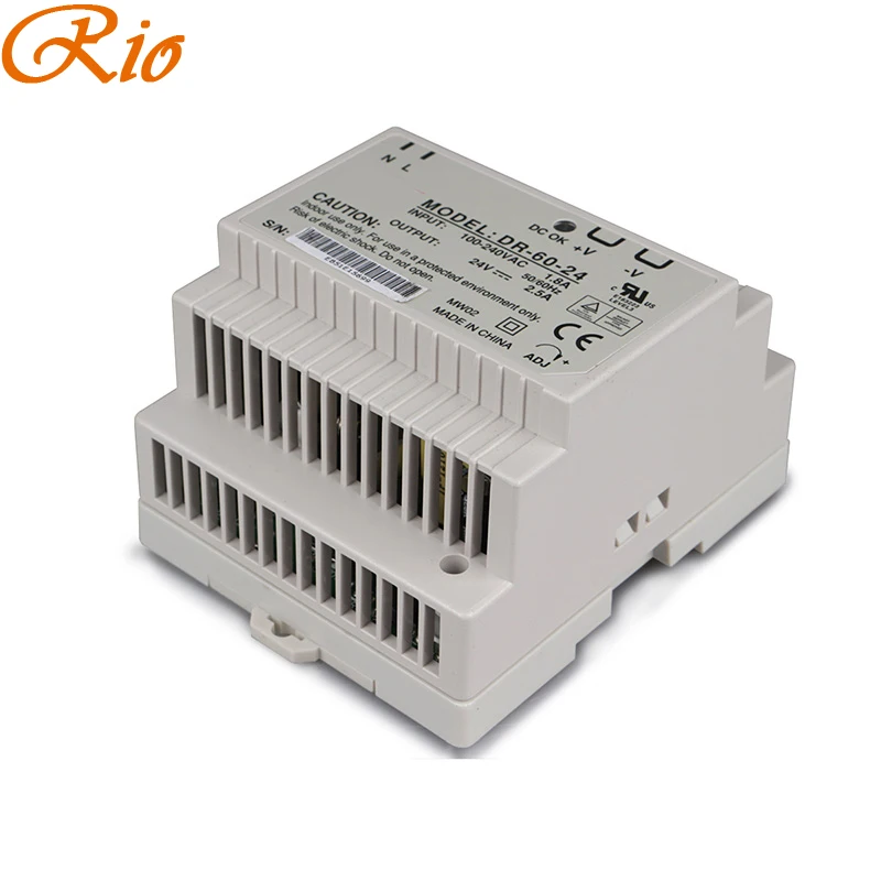 Din rail источник питания 60 Вт 24 в мощный ac dc преобразователь DR 24v хорошее