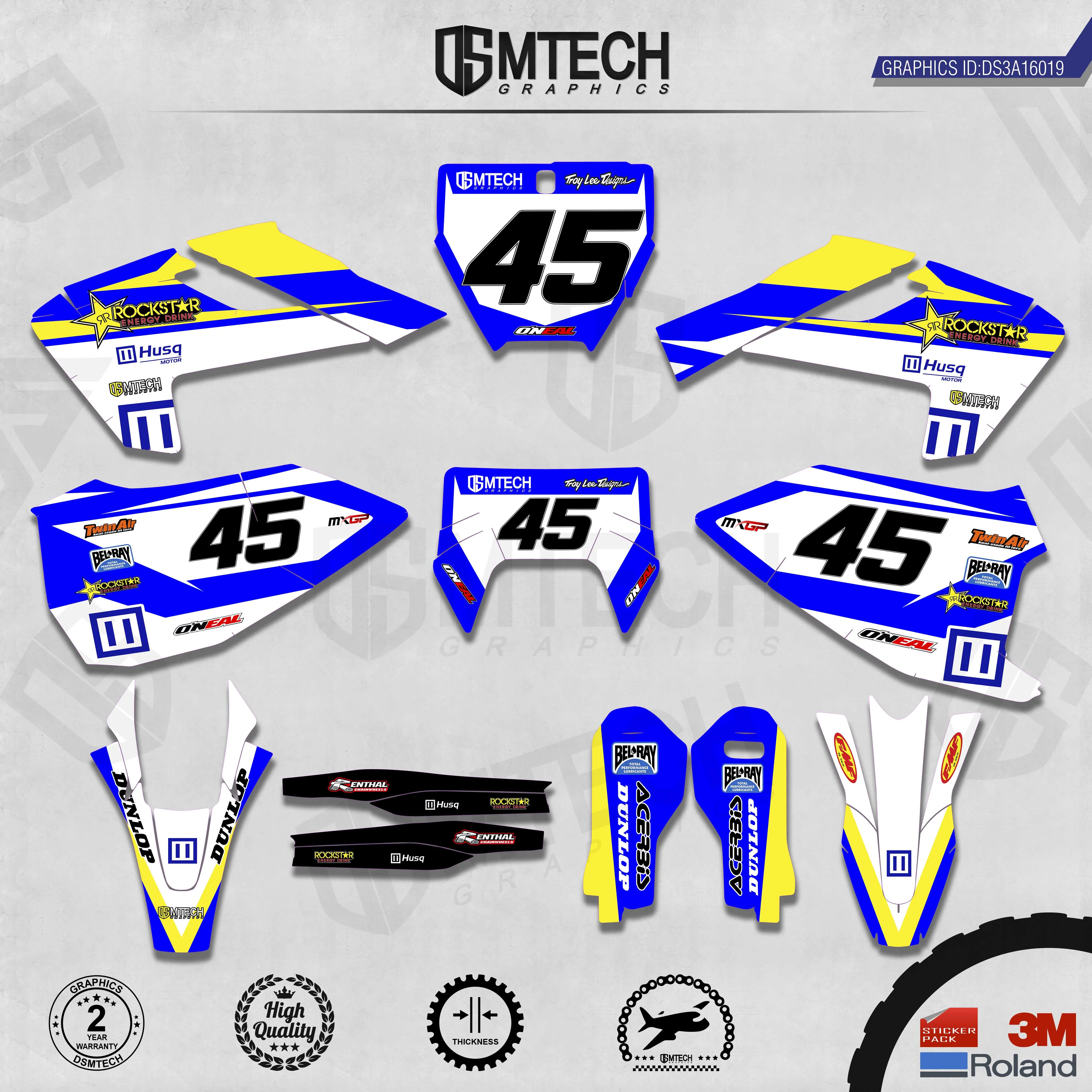DSMTECH Customized Team Graphics Backgrounds Decals 3M Custom Stickers For TC FC TX FX FS 2016-2018  TE FE 2017-2019  019