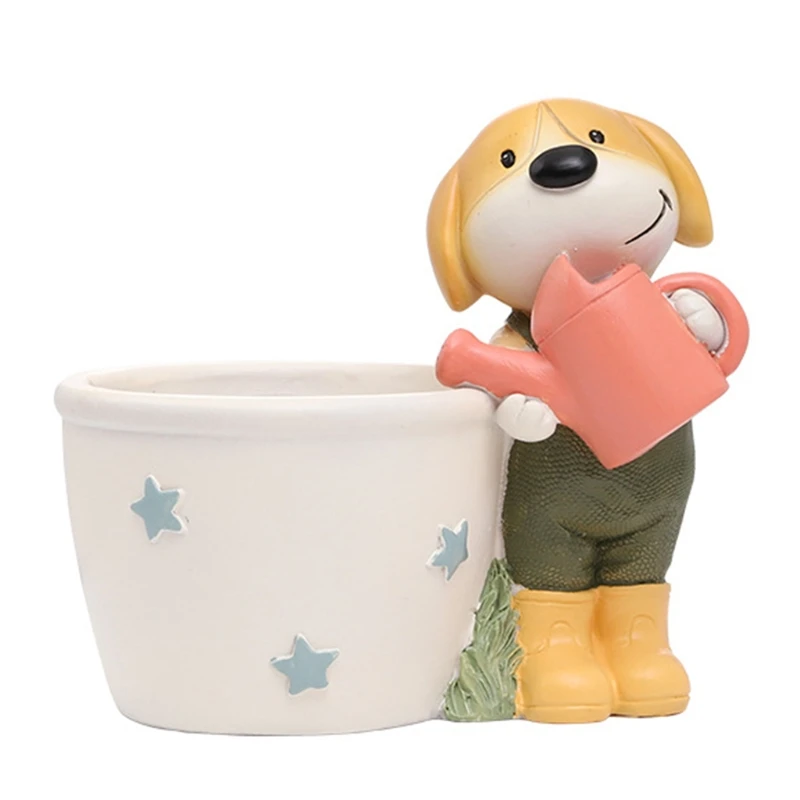 Цветочный горшок с мультяшными щенками суккулентами ваза для собачьих животных