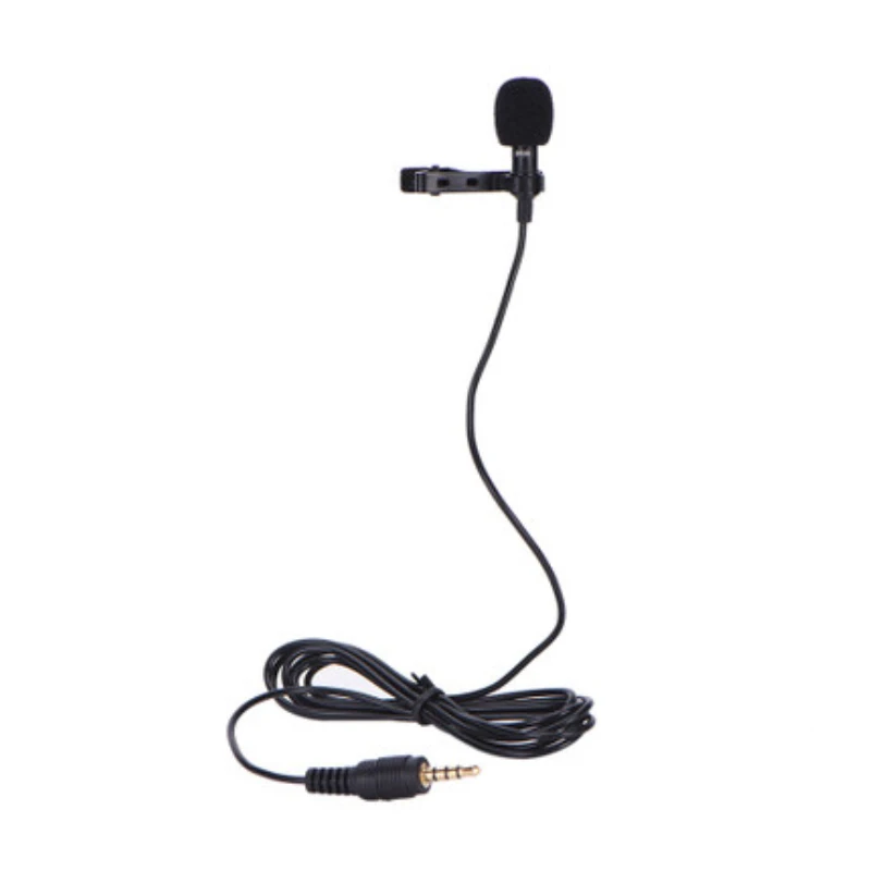 1PC 3.5 mm 1.45m Mini Microphone Condenser Clip-on Lapel Micro Wired Mikrofo/microfon For iPhone Laptop Huawei Samsung TXTB1 | Электроника