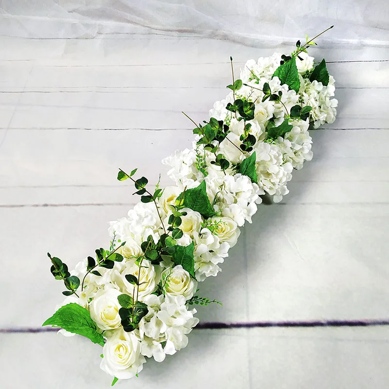 50/100 см DIY свадебный цветок настенная композиция белый искусственный Шелковый