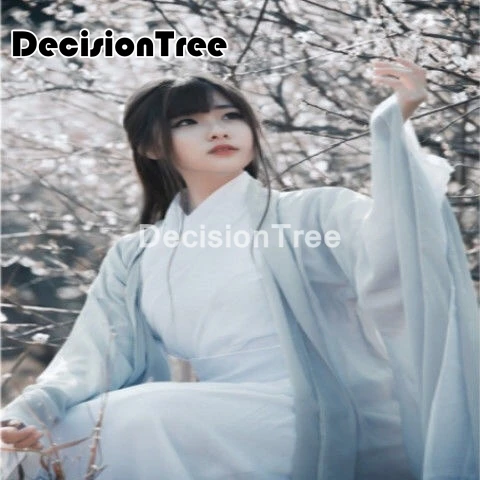 2021 hanfu платье Женская традиционная китайская одежда с большим рукавом твердая