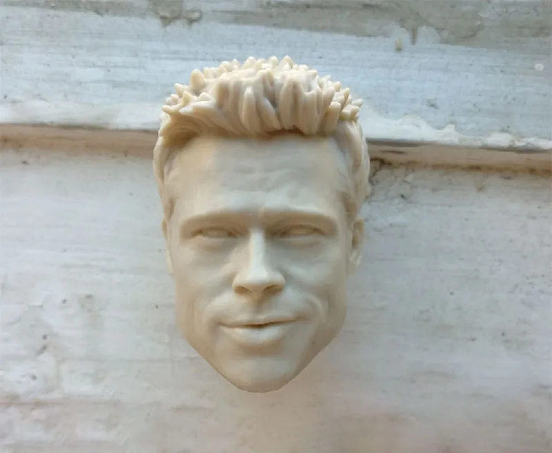 Неокрашенная 1/6 голова Брэда Питта лепка резьба модель подходит для 12 дюймов