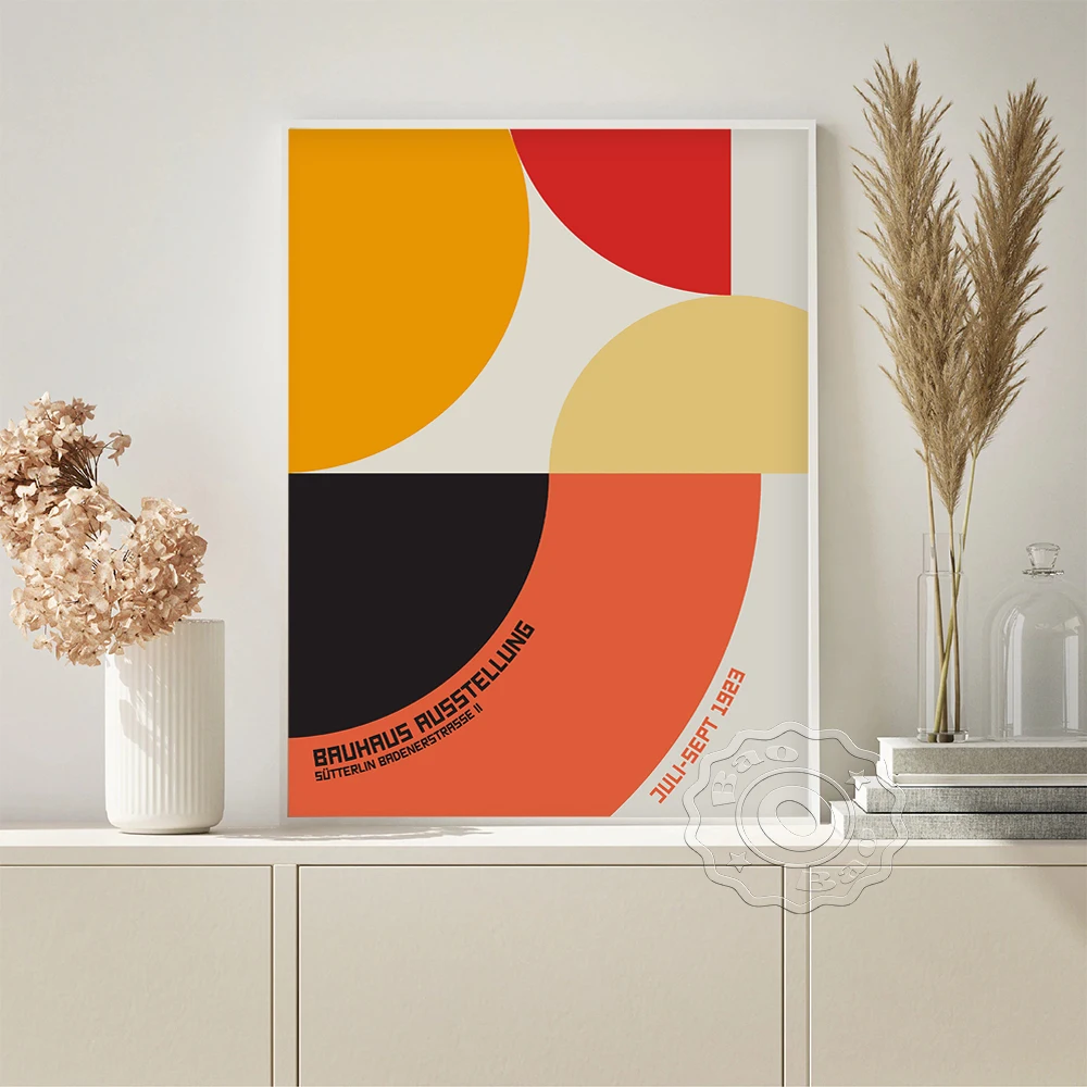 

Bauhaus Art Design Exhibition Prints Poster Geometry Abstract Wall Picture Minimalist Living Room Mid Century Modern Home Decor