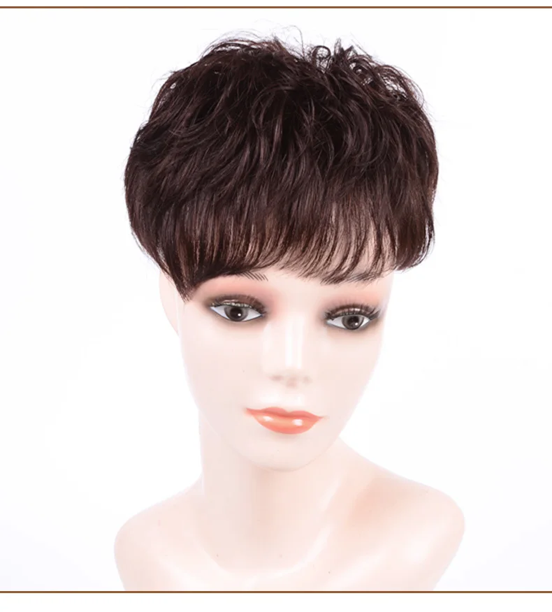 Salonchat Remy человеческие волосы на заколках в парике, прямые волосы с челкой для женщин, 7 стилей, доступны 16*18
