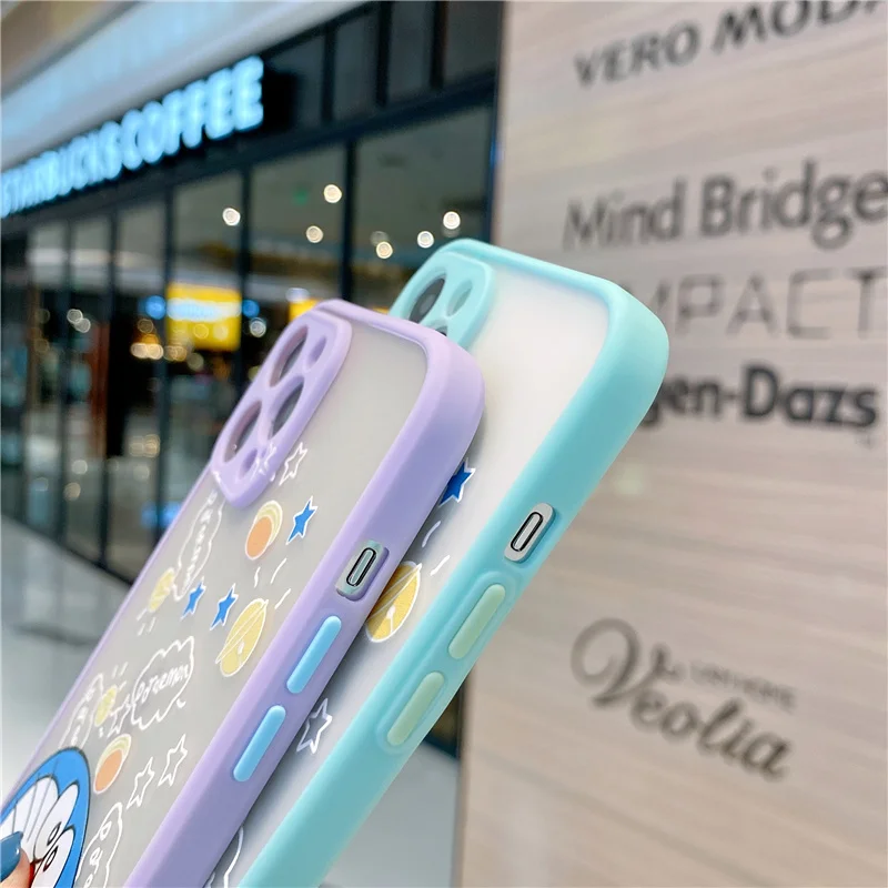

Doraemon cute cartoon frosted phone case for iPhone 12mini/12promax/11pro/11/8P/X/XS/XR/se/xsmax/7/8/se/ couple phone cover