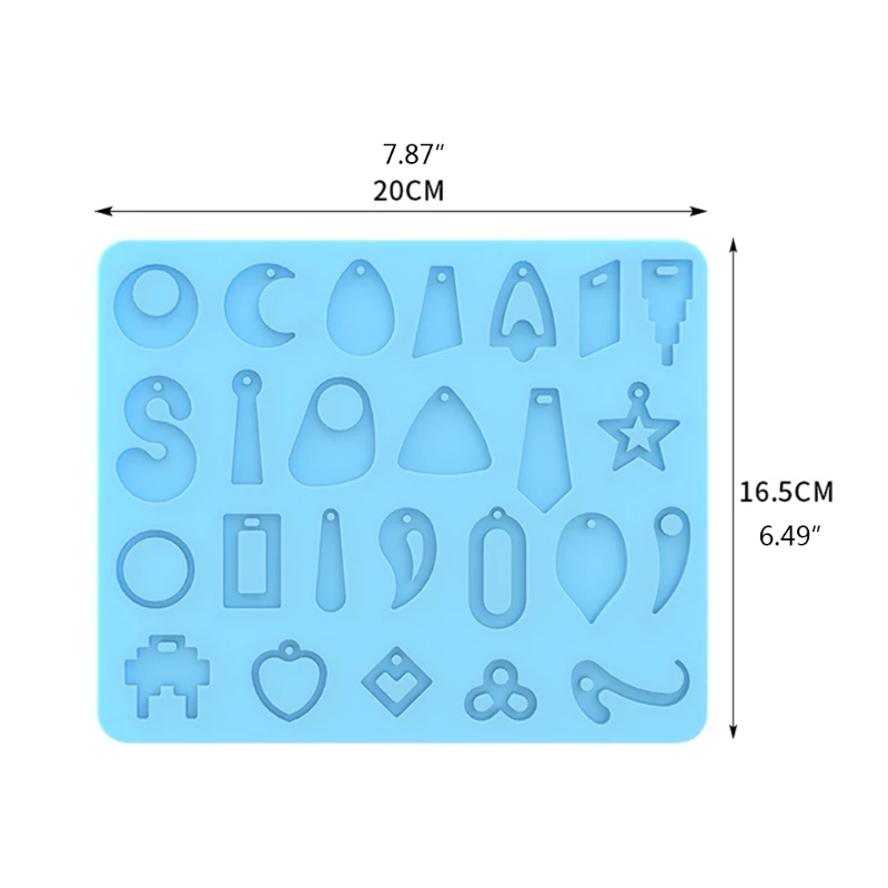 

Earrings Pendant Epoxy Resin Mold Necklace Casting Silicone Mould DIY Crafts Jewelry Making Tool