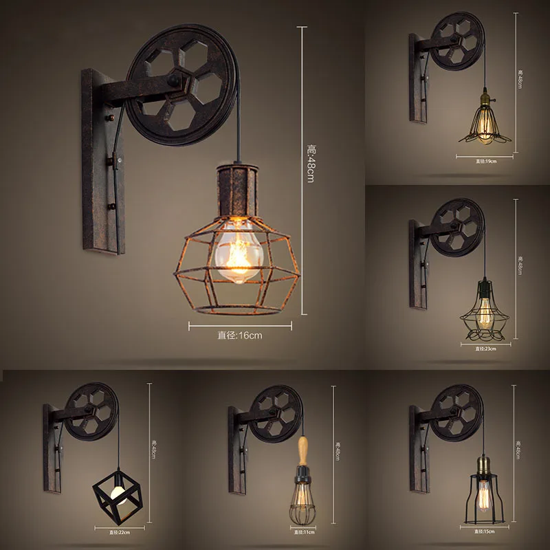 

vintage living room decoration bed wall lamp abajur mirror light glass ball bedside aisle corridor wall lamp