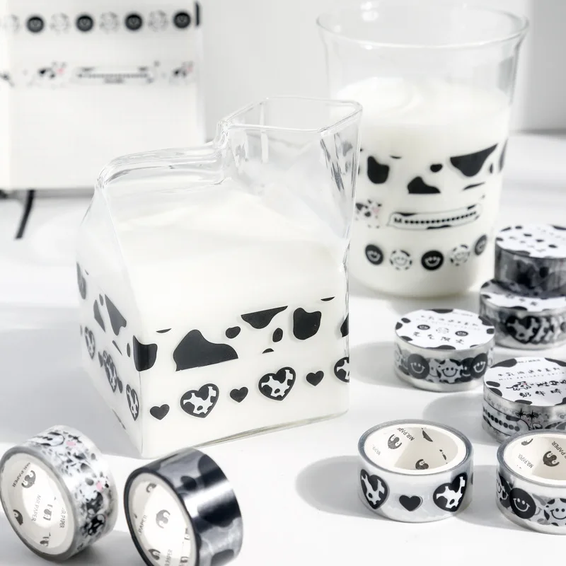 

single roll tape milk delivery series creative cute smiley hand account diy stickers Scrapbooking Stationery School Supplies