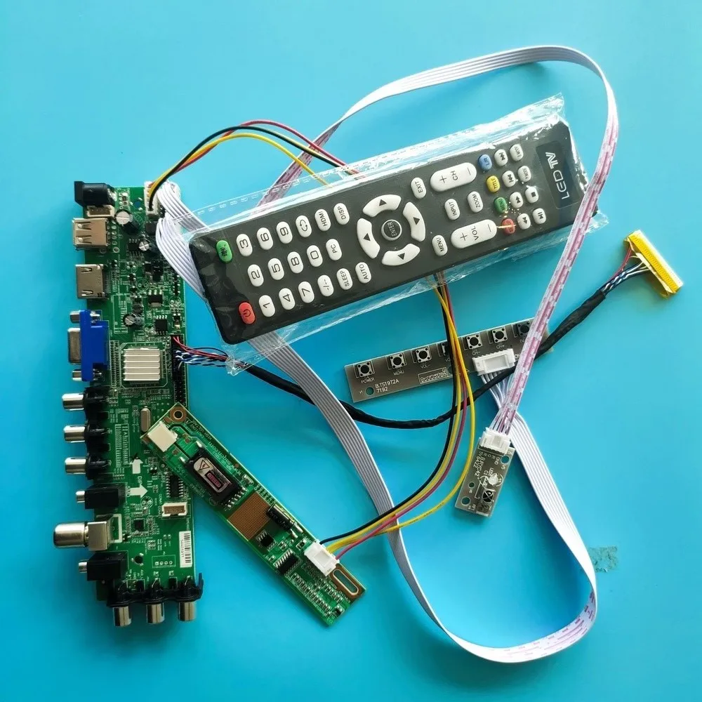 

Kit for B170UW01 V0/V1/V2 TV Controller board Digital USB 1 CCFL 30pin 1920X1200 LCD Panel DVB-T2 AV HDMI VGA Screen monitor 17"