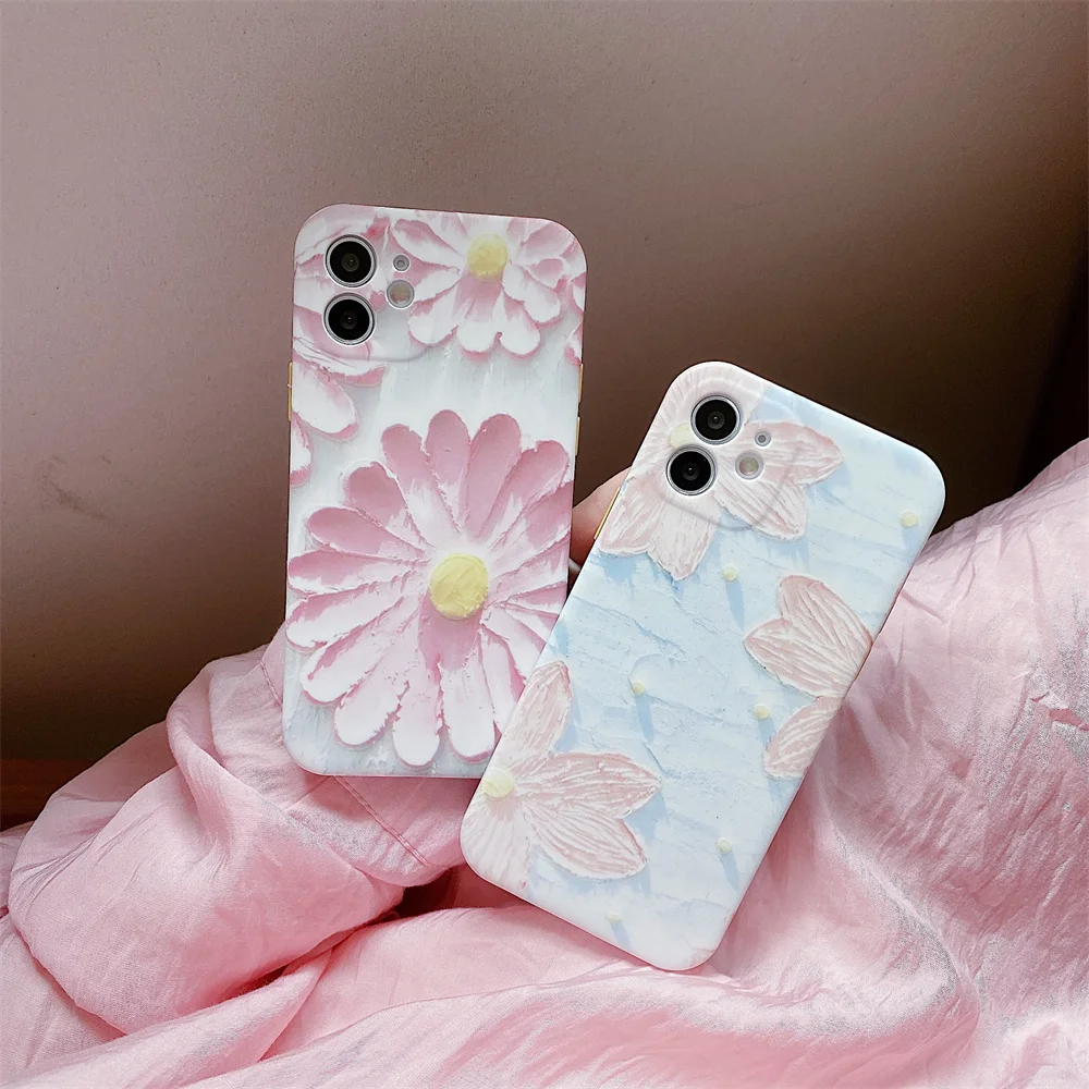 Чехол для телефона из ТПУ с блестящей водой и тиснением Iphone 12 11 Pro Max X Xr Xs 7 8 Plus