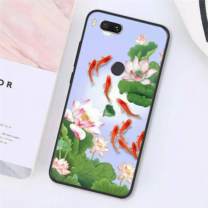 

Koi Fish Cherry Blossom Lucky Cat Japanese Phone Cases For Xiaomi Redmi note 7 8 9 t k30 max3 9 s 10 pro lite funda coque