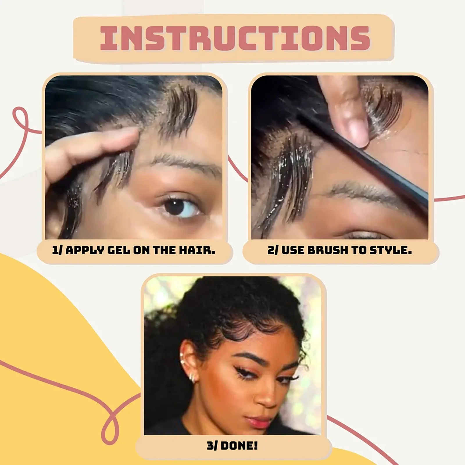 

Women Styling Hair Wax Small Pieces Of Hair Wax Hair Perfect Hair Line Finish Cream Moisturizing Smooth Hair Oil Non Greasy