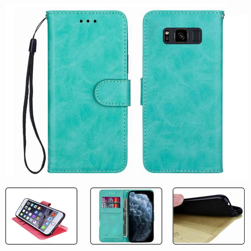 For Samsung Galaxy S8 Active 5.8" SM-G892A, SM-G892U Wallet Case High Quality Flip Leather Phone Shell Protective Cover