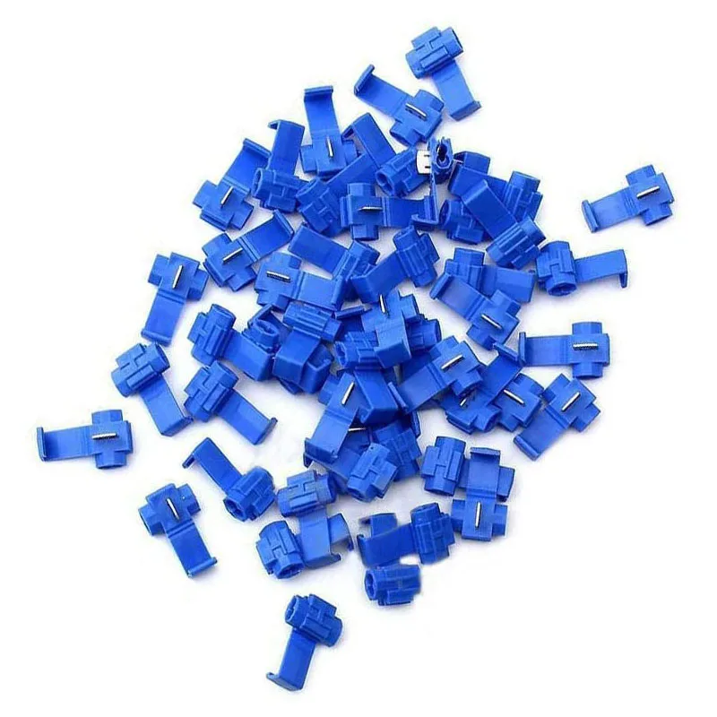 Обжимные клеммы для проводов 50 шт. синий красный желтый скотч быстрый фиксатор