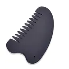 Натуральный Бийский камень иглы гребень энергия Gua Sha доска акупунктура массаж головы расслабляющий китайский скребок щетка для волос инструмент для красоты