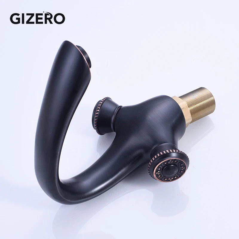 

Swan Basin Faucet Carved Dual Handle Bathroom Hot Cold Mixer Faucet Solid Brass Vessel Vanity Sink Water Taps ZR399