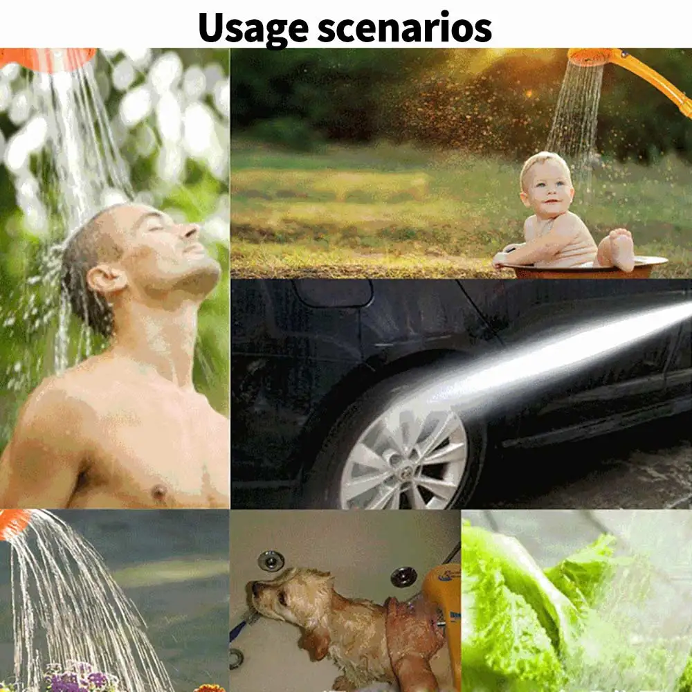 

DC12V Cigarette Lighter Shower Kit Car Shower Electric Portable Outdoor Shower Set For Camping Self-driving Tour