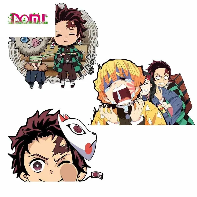 

Cate Demon Slayer Zenitsu Personality Car Stickers Decal Decor for RV Auto Laptop Helmet Trunk Wall Fridge KK Vinyl Cover PVC