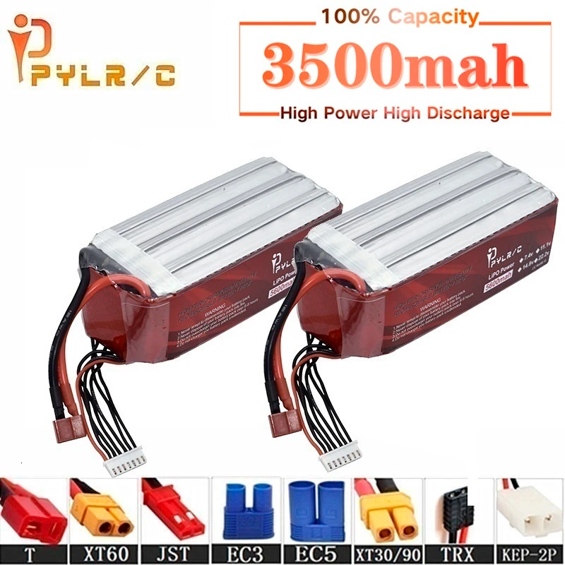 Bater&iacute;a Lipo de alta velocidad para helic&oacute;ptero de control remoto, 22,2 v, 3500mAh, 6s, bater&iacute;a de litio de 22,2 v, 50C, bater&iacute;a para Dron T/XT60-0