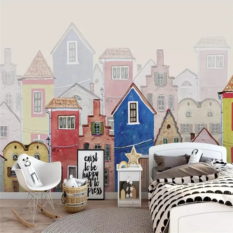 Персонализированный мультяшный акварельный замок фон для телевизора