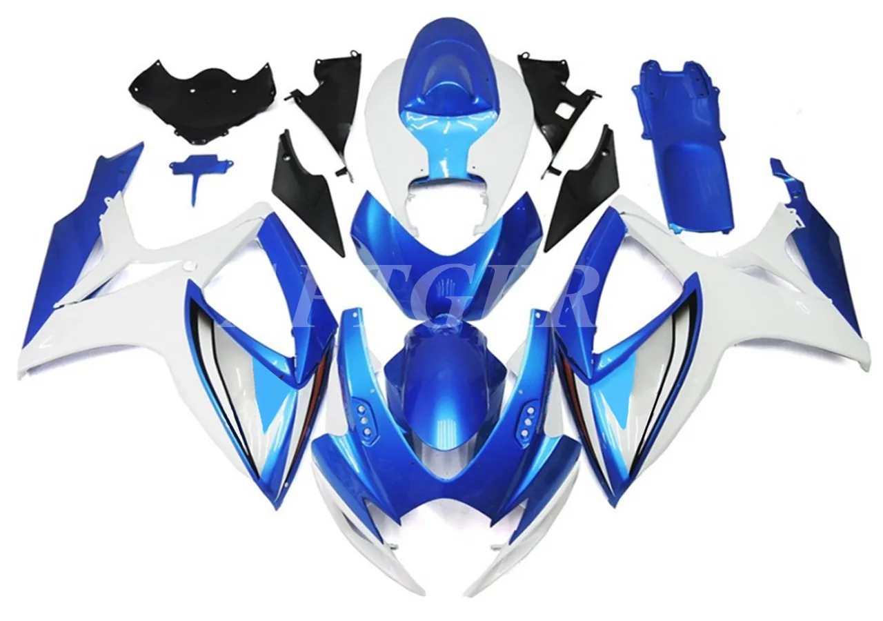 

New ABS Plastic Shell Motorcycle Fairing kit Fit For Suzuki GSXR600 GSXR750 K6 2006 2007 06 07 Custom Blue White