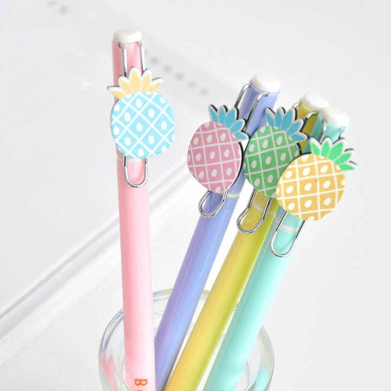 2 шт. 0 5 мм милые ананасовые гелевые кавайные ручки для студентов канцелярские
