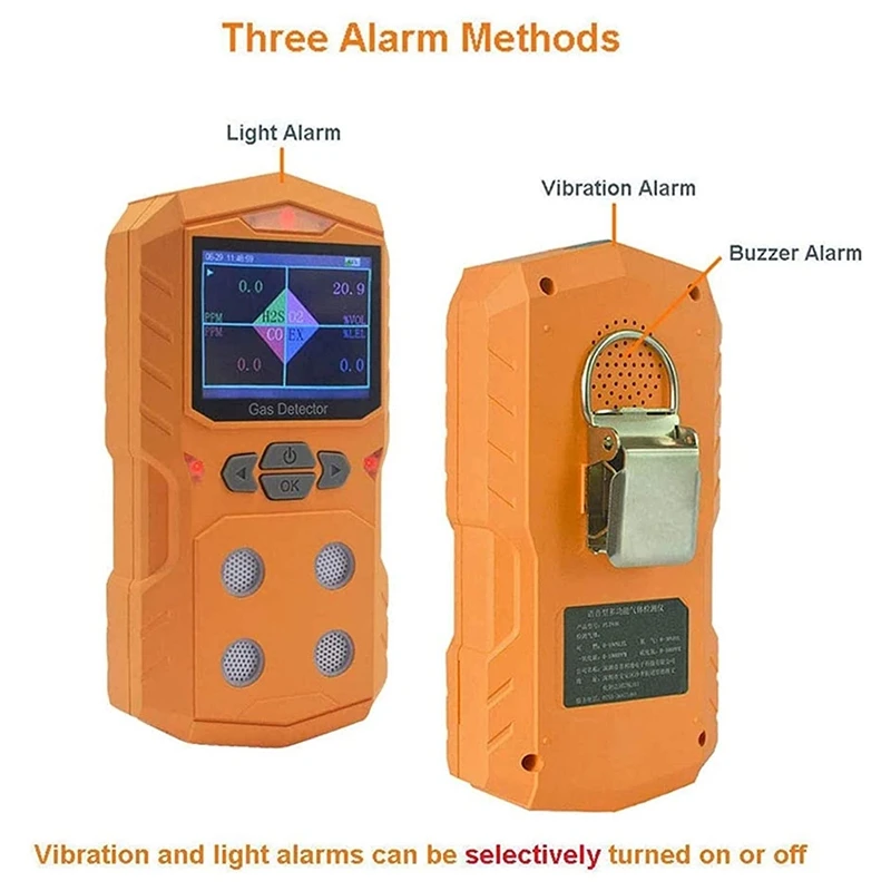PLT850 Four-In-One Gas Detector Combustible Oxygen Hydrogen Sulfide Carbon Monoxide Alarm | Инструменты
