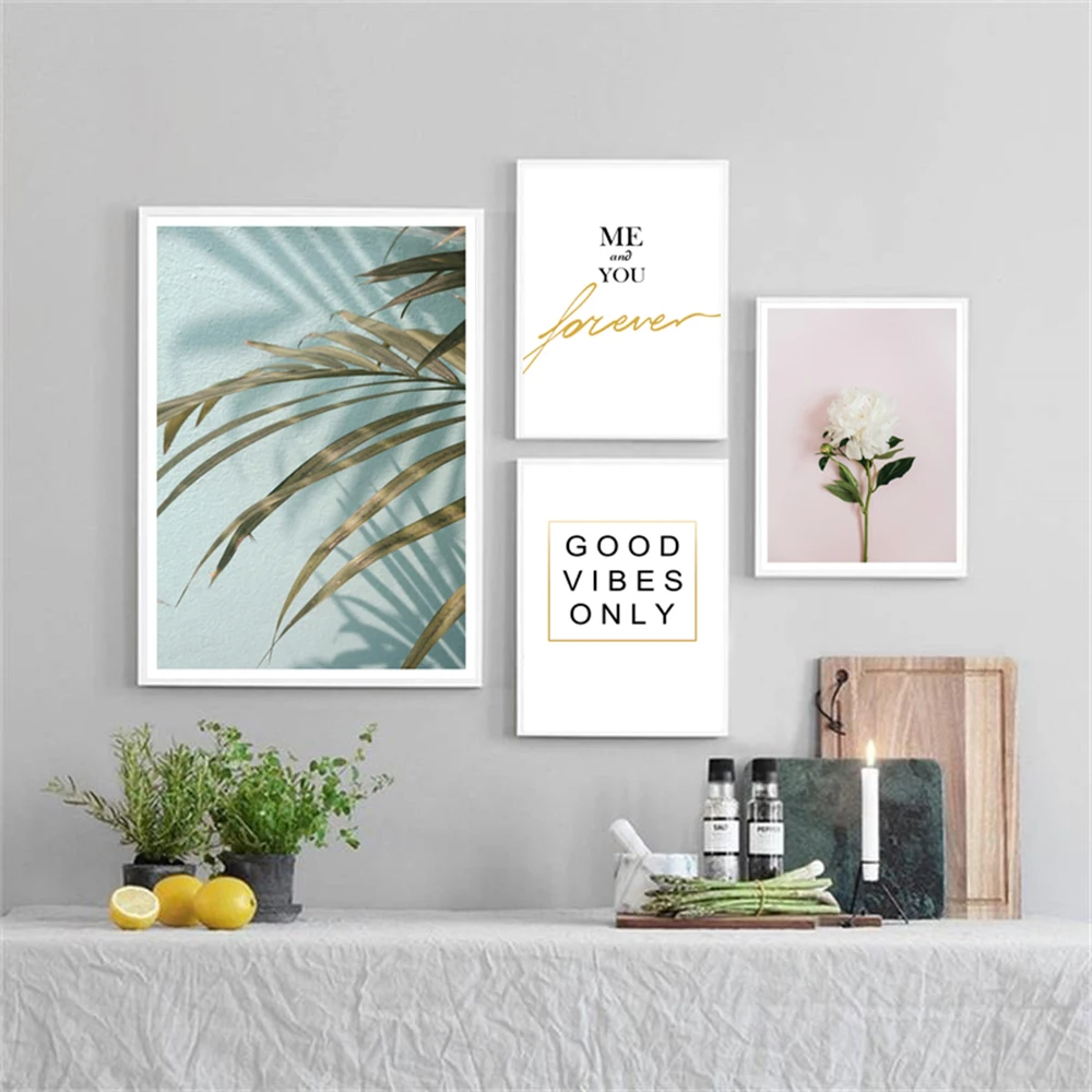 

Nordic Plant And Sentence Canvas Painting Poster And Print Wall Art Picture For Living Room Wall Decor Pictures On The Wall