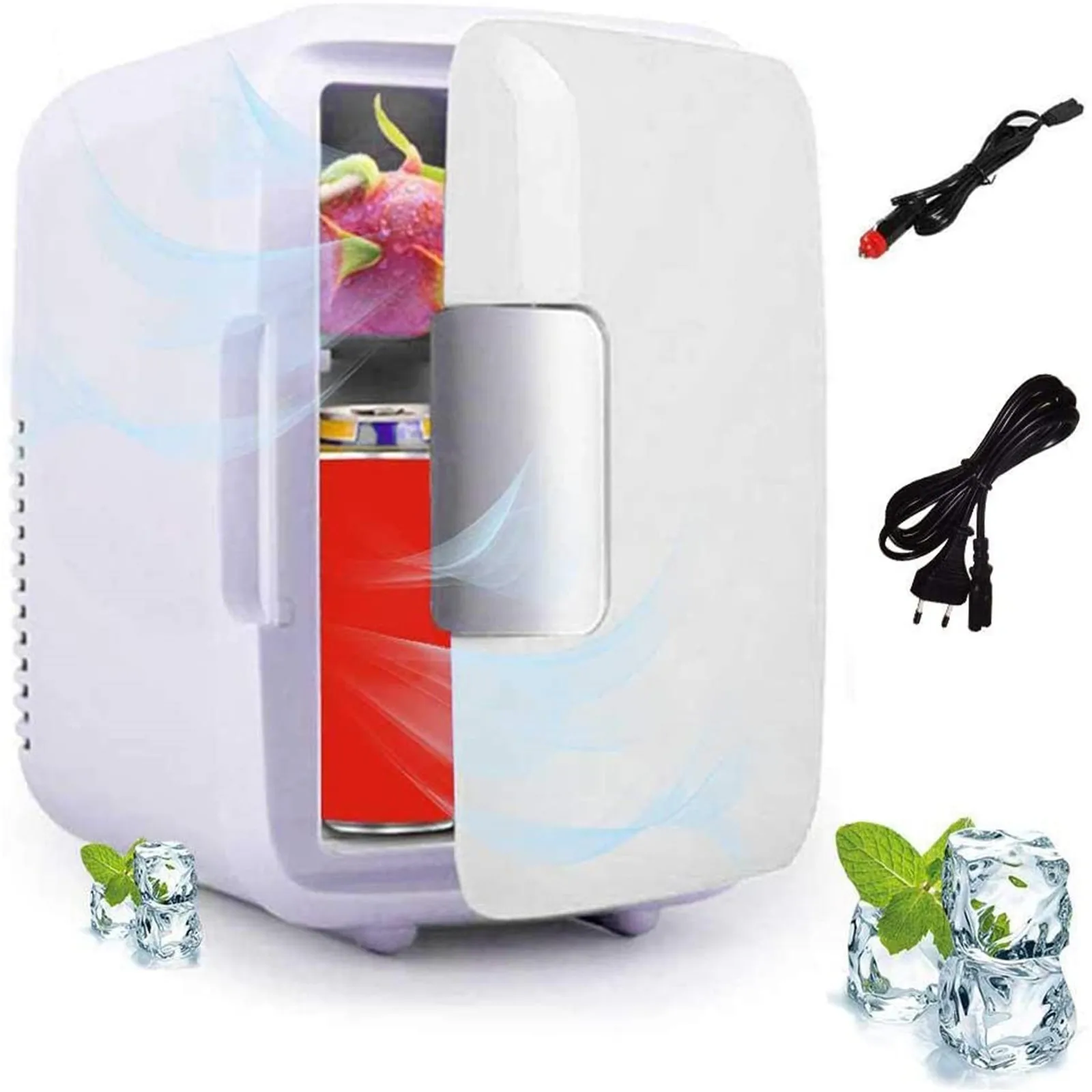 

Mini Car Refrigerator 4L Food Drinkes Dual-Use Cooler Warmer Box Fridge Portable 12V Car Refrigerator for Office Yacht Truck RV