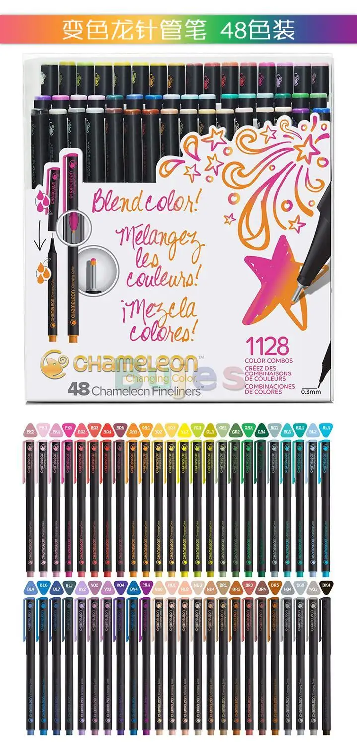 6 12 24 48 color UK original Chameleon Color gradients line pen drawing hand account ink artist student fineliners art set | Канцтовары