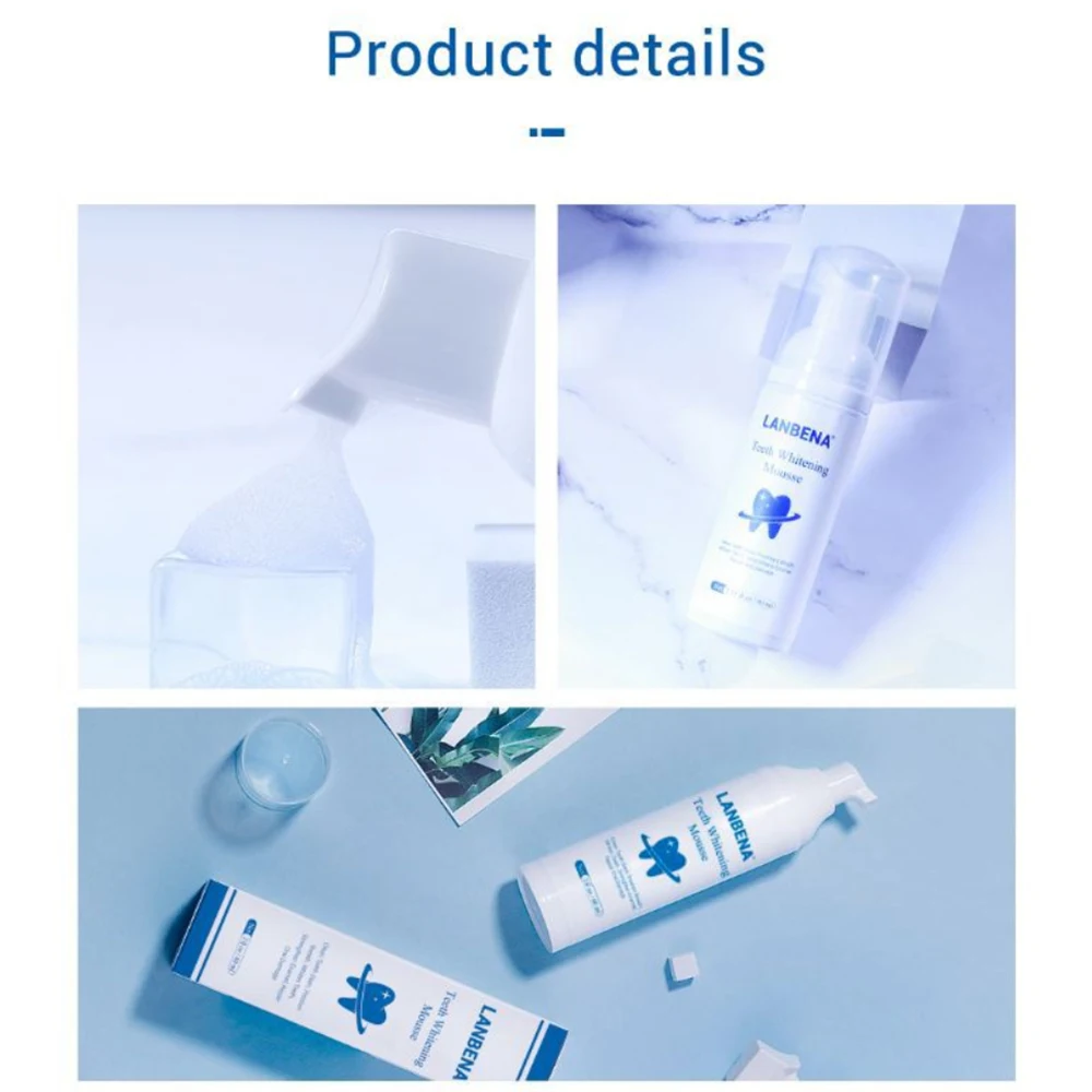 Мусс для отбеливания зубов и чистки удаляет зубной налет пятна от неприятного