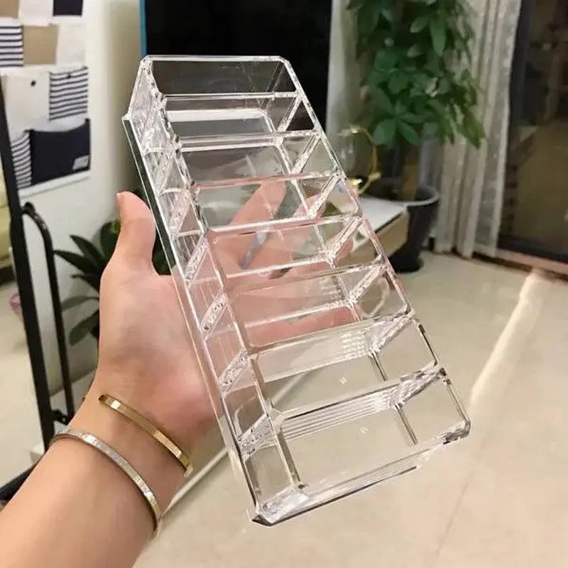 Прозрачный акриловый Органайзер для макияжа губные помады держатель кисти