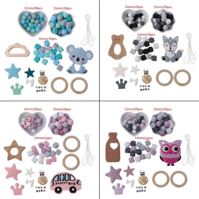 DIY Детский Прорезыватель для зубов игрушка кормления ожерелье браслет