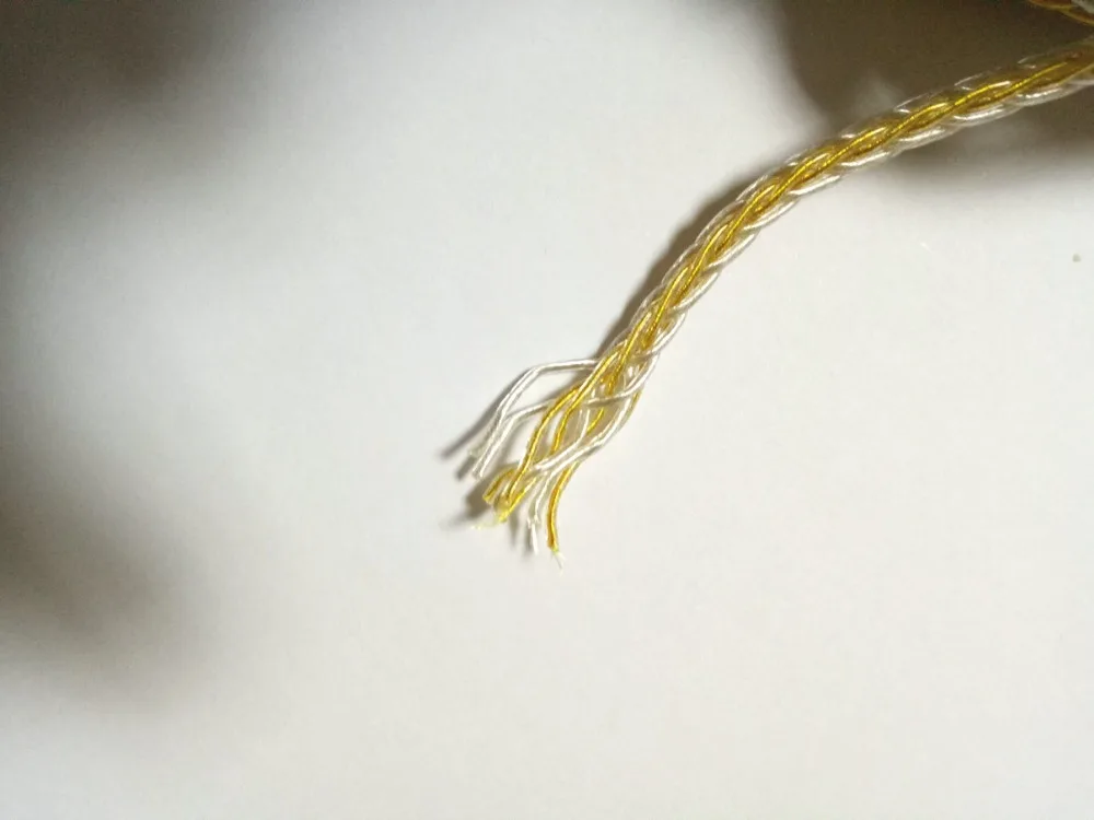 

1 Катушка, 25 м, кабели для наушников, 8 акций, плетение ручной работы, OCC, позолоченные, серебряные, самодельные Аудиокабели для наушников, Нови...