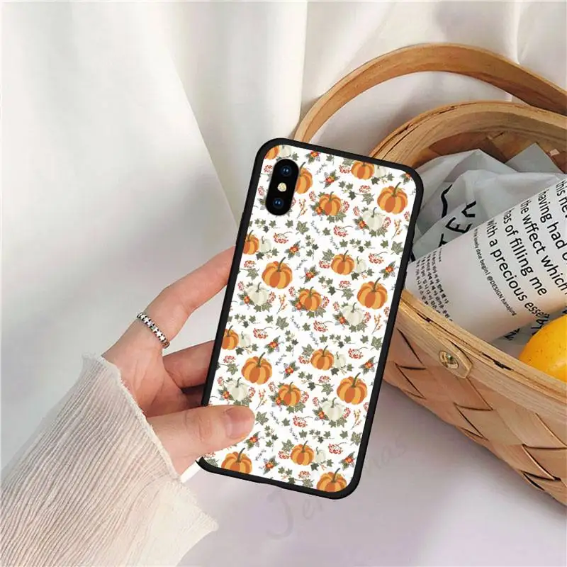 

Pumpkin Happy Autumn leaf Phone Case for iPhone 11 12 pro XS MAX 8 7 6 6S Plus X 5S SE 2020 XR