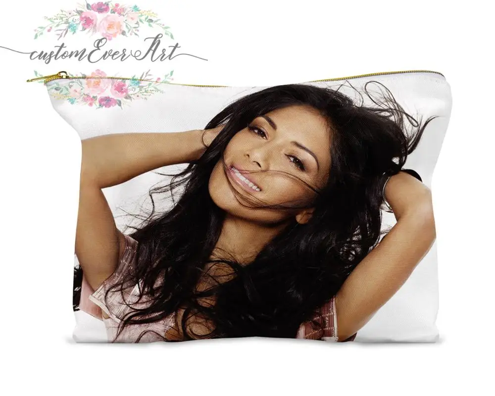 

Nicole Scherzinger cosmetic bag personalized small makeup bag funny makeup organizer toiletry bag zipper pouch