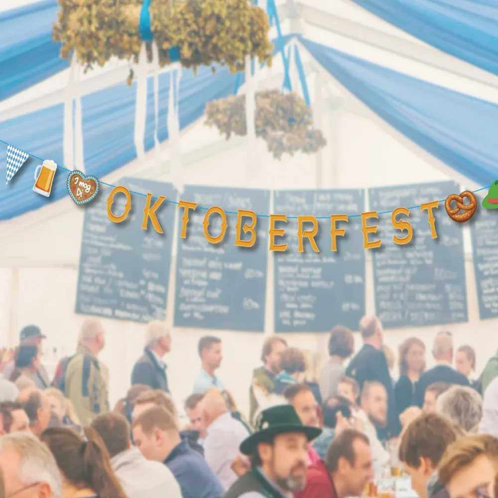5 м Октоберфест большой плакат гирлянды из флажков Munich Beerfest Октоберфест пивной фестиваль вечерние поставки бумажный баннер