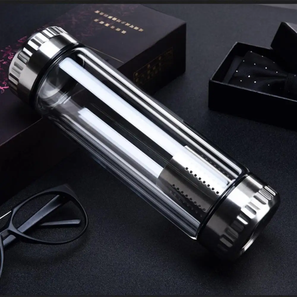 Высококачественная стеклянная чашка с крышкой фильтра для разделения чая и воды