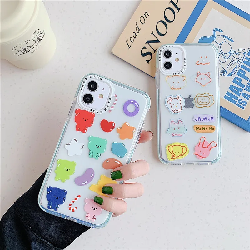Милый чехол для iphone SE 2 7 8 plus X XR XS Max 11 Pro Модный мягкий с рисунком Funda |