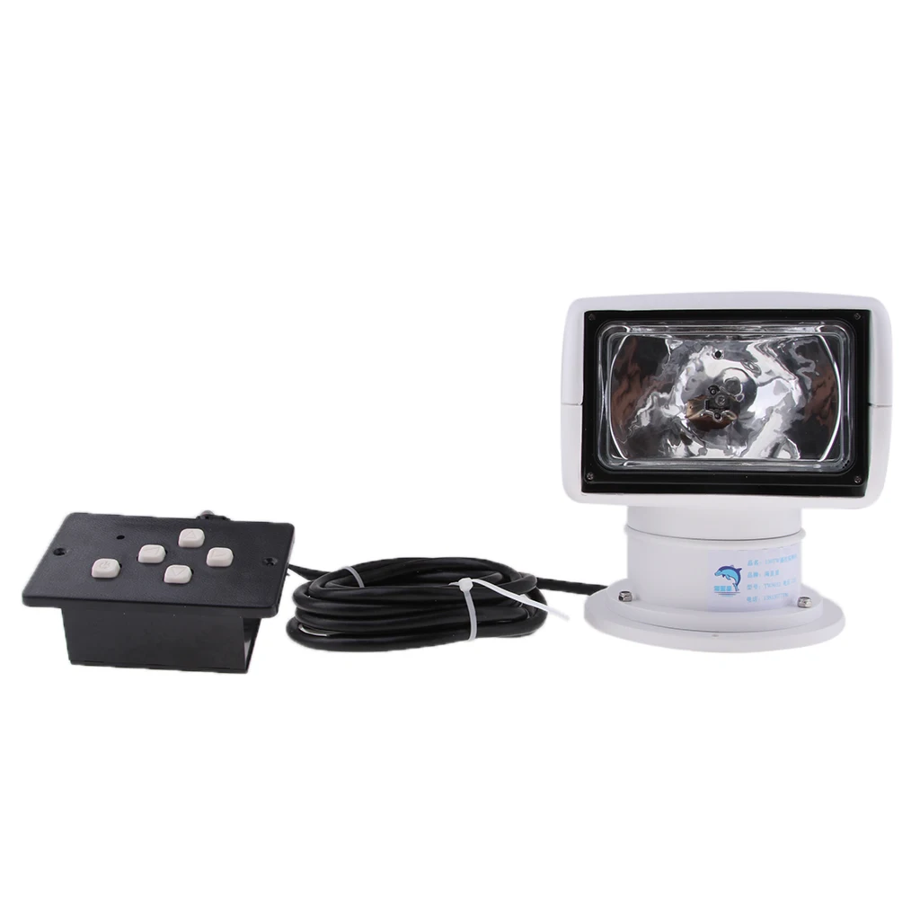 

Marine Remote Control Halogen Searchlight - 12V 100W 3200K 2500LM