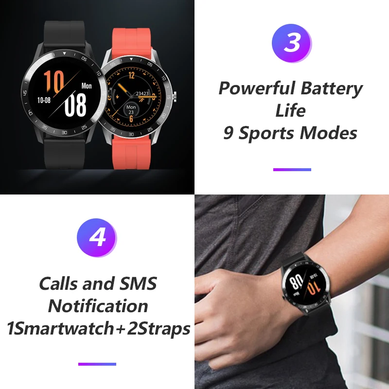 Blackview X1 Смарт часы 5ATM Водонепроницаемый спортивные с мощным Батарея Мониторинг