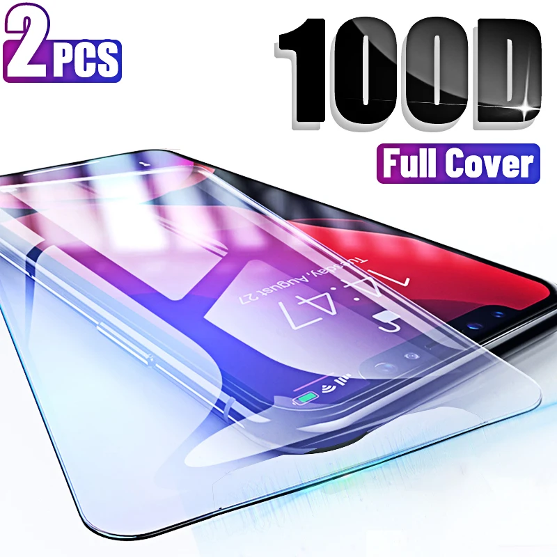 

1-2pcs 100d Tempered Glass For Huawei P20 P30 Lite Pro Screen Protector For Huawei P Smart Z Y6 2019 Mate 20 Pro Lite 30 Glass