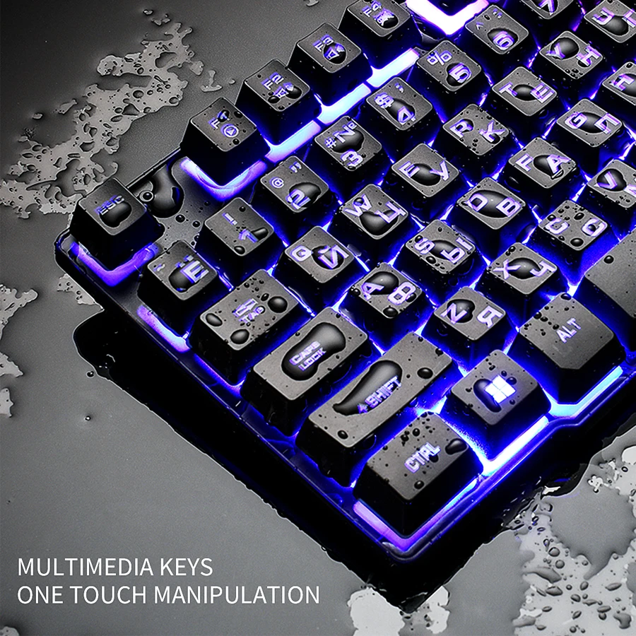 Клавиатура игровая Проводная с русской и английской раскладкой русская